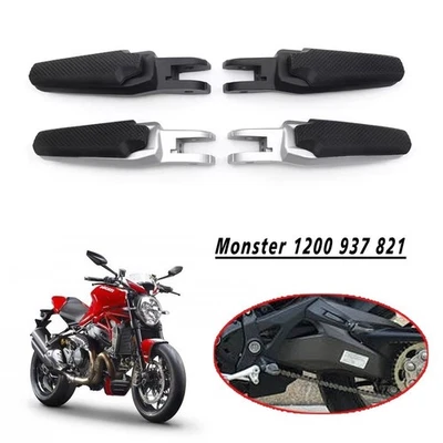 Reposapiés de pasajero delanteros/traseros aptos para Ducati Monster 821 937 1200 2014-2021 Foto 1 de 4