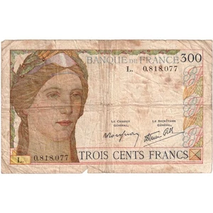 France, 300 Francs, Serveau, 1938-10-06, L, TB - Picture 1 of 2