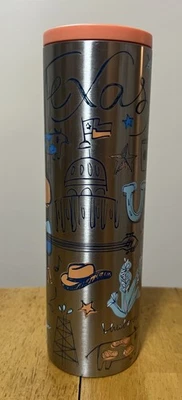 Starbucks 2021 Texas Stainless Steel Tumbler Been There Mug 16 oz Screw Lid New - Image 1 of 4