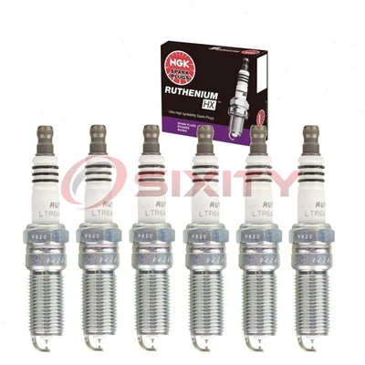 6 pcs NGK Ruthenium HX Spark Plugs for 2013-2017 Ford Taurus 3.5L V6 - ev - Image 1 of 4