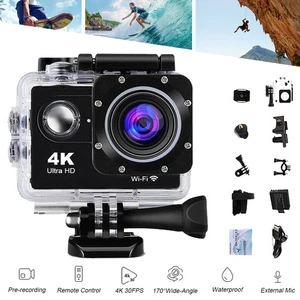 4K HD Aktion Cam Unterwasser Vlog Kamera Sports Action Cam Helmkamera Camcorder - Bild 1 von 12