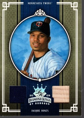 2005 Diamond Kings Materials Silver #129 Jacque Jones Bat/Jersey /100 - Image 1 of 2