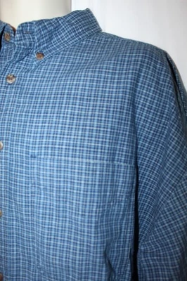 Hombres Eastern Mountain Sports EMS Tejido Botón Camisa L Usado Azul Cuadros Foto 1 de 4