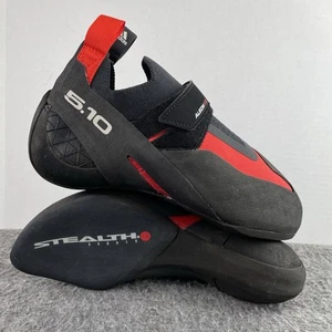 Scarpe da arrampicata Adidas Five Ten 5.10 Aleon nere rosse da uomo taglia 8 BC0861 nuove con etichette - Foto 1 di 8