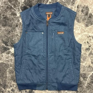 Chaleco de lona de cáñamo Patagonia All Seasons para mujer mediano cremallera completa 26690 azul marino - Imagen 1 de 8