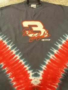 VTG Dale Earnhardt Tie Dye T-Shirt Nascar Racing All Over Graphic Tee 2XL - Picture 1 of 9