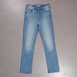 Mother The Pixie Dazzler Ankle Fray Au Revoir Stretch Denim Button Fly Jeans 25 - Bild 1 von 10
