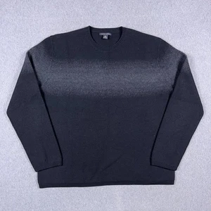 Vintage Banana Republic Pullover Herren XL Merinowolle Rundhals schwarz grau Farbverlauf - Bild 1 von 10