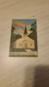 Vintage Militär Postkarte Nationalgarde Basis Kapelle Lager Atterbury Indiana - Bild 1 von 2