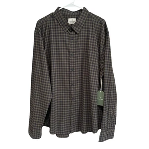NUEVO CON ETIQUETAS Camisa Tejido Mutuo Para Hombres 2XL Verde A Cuadros Manga Larga 100% Algodón Ropa de Trabajo - Imagen 1 de 10