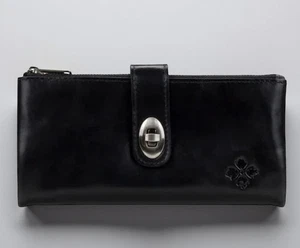 Patricia Nash Annesley schwarz weiches Leder Kalbsleder Geldbörse Neu mit Etikett $ 119 - Bild 1 von 7