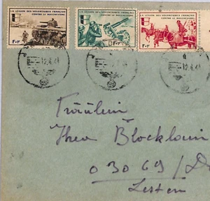 FRANCE WW2 Military Cover *FRENCH LEGION* ANTI-BOLSCHEVIC Germany Feldpost YF229 - Picture 1 of 12