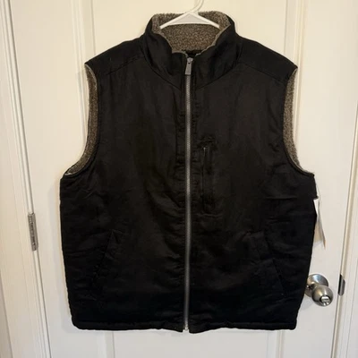 Rainforest Micro Suede Sherpa Lined Black And Brown Men’s Size Medium NWT $129 - Image 1 of 4