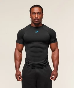Gymshark Onyx 5.0 Seamless T-Shirt - Black/Black Medium, Large - Picture 1 of 1