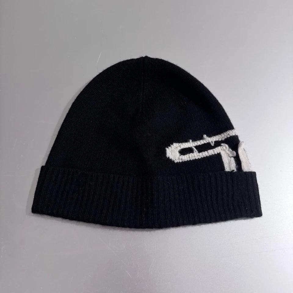 Diesel Hombres K-Peel Bigd D Logo Gorro Lana Acanalado Tejido Diseño Lujo Informal Italiano Foto 1 de 4