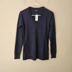BROOKS BROTHERS Merino Wool Sweater V Neck Dark Blue Men's Size XS - Picture 1 of 7
