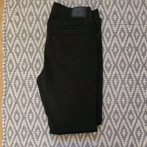 LEVI'S Womens Mid Rise Skinny Jeans US 14 Medium W32 L30 Black - Picture 1 of 8
