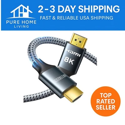 Universal 30ft HDMI 2.1 Cable – 48Gbps Speed, 8K and 4K Support for All Devices - Image 1 of 4