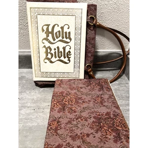 HOLY BIBLE Family Altar Edition King James Version 1976 In A Handbag Purse Vtg - Picture 1 of 12