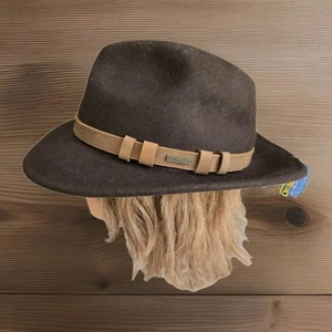 Pendleton Brown 100% Wool Crushable Hat Size Large Fedora AB135-71018 NWT - Picture 1 of 18