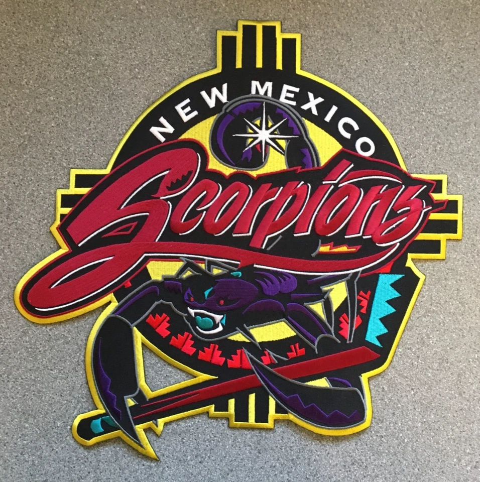 1996-2000 Nuevo México Escorpiones WPHL CHL Hockey Menores De Colección 12.75" Parche Equipo Foto 1 de 4