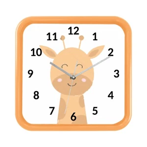 Schöne Wanduhr für Kinder Giraffe Lautlos ohne Ticken 25 cm Ostergeschenk - Picture 1 of 1