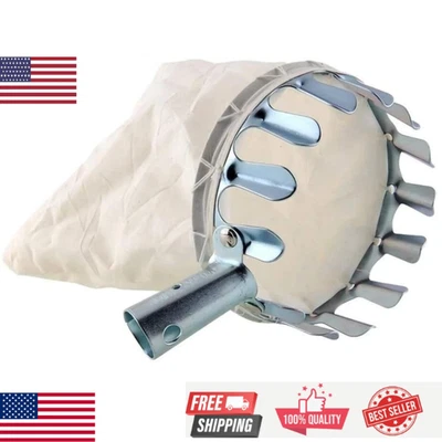 Recogedor de frutas con bolsa cesta jardín granja recogedor de frutas cosecha herramienta de recolección HO Foto 1 de 4