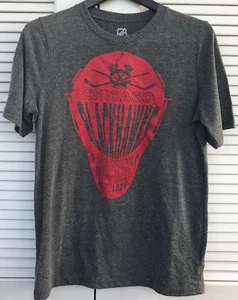 T-shirt Chicago Blackhawks Youth grigia XL (18/20) NHL hockey maglietta ragazzo nuova senza etichette - Foto 1 di 5