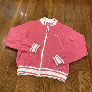 Courreges Big Logo Zipper Pink Woman Size XS-S Cotton Vintage - Bild 1 von 7