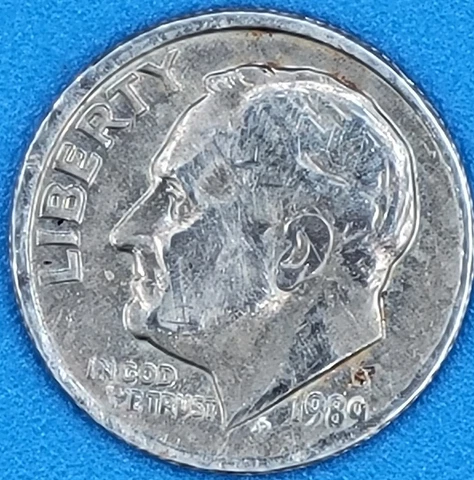 1989 D Dime Off Center Strike Cover