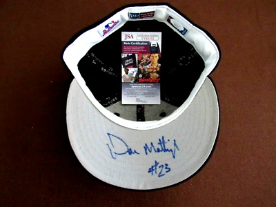DON MATTINGLY # 23 MVP NY YANKEES SIGNED AUTO AUTHENTIC NEW ERA USA CAP HAT JSA - Image 1 of 4