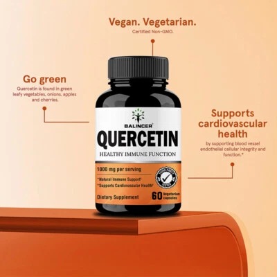 BALINCER Quercetin - 120 Kapseln Á 1000 Mg - Japanischer Schnurbaum-Blütenextrakt - Vegan