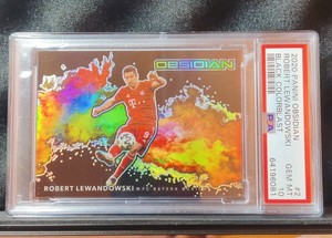 Robert Lewandowski Colorblast PSA 10 Case Hit Panini Obsidian 2020