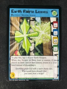 Neopets TCG Earth Faerie Leaves 106/234 Base Set Weapon Uncommon - Picture 1 of 2