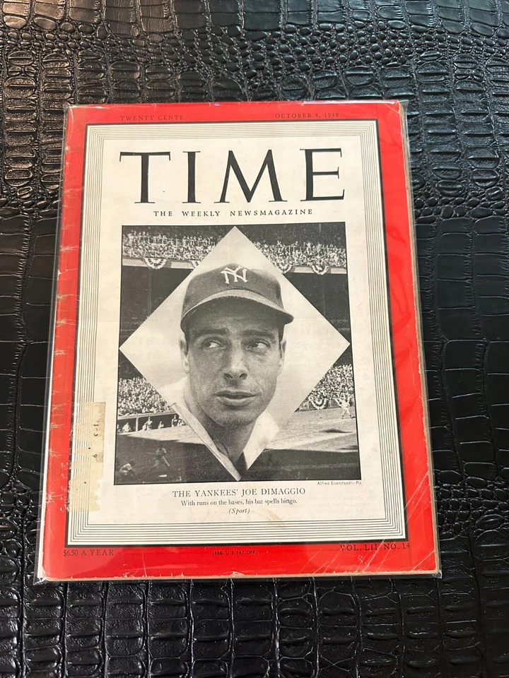 October 4 1948 Time Magazine - Joe Dimaggio - Image 1 of 1