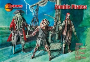 Mars Figures #32021 Zombie Pirates 1/32 Scale 15 Figures 8 Pose Green Color MIB - Picture 1 of 2