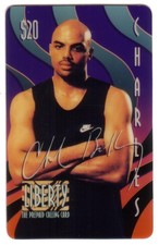 $20. Sir Charles Barkley: Standing & Arms Folded (Nike Logo) SPECIMEN Phone Card
