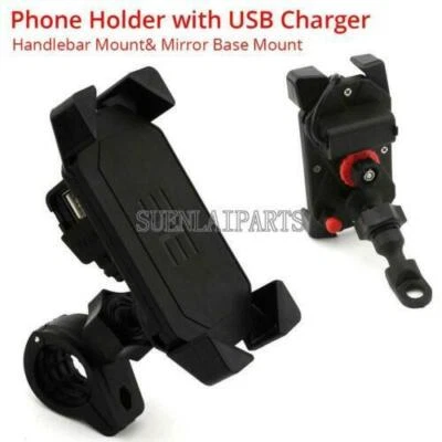 Cargador USB de montaje en soporte para teléfono celular para Yamaha Road Star Warrior XV1600 XV1700 Foto 1 de 4