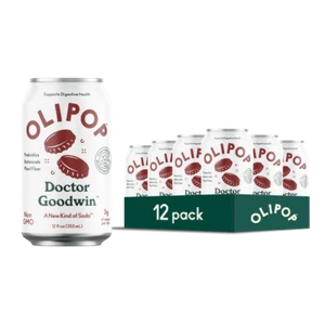 OLIPOP Prebiotic Soda Doctor Goodwin 12 Fl Oz 12 Pack Low in Sugar Gluten Free - Picture 1 of 8