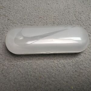 Authentic Nike Swoosh Clear Opaque Hard Eye Glasses Case Just Do It Sunglasses
