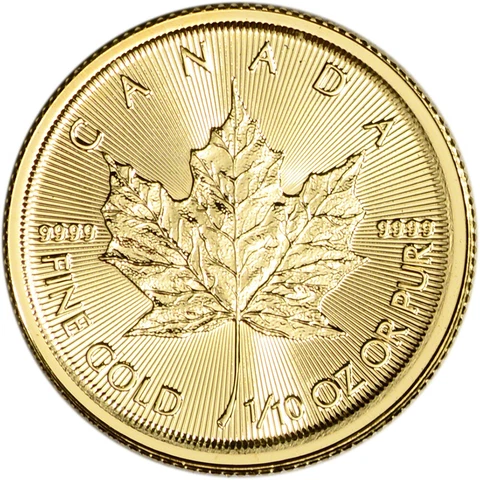 2023 Canada Gold Maple Leaf 1/10 oz $5 - BU Cover