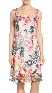 ELIE TAHARI 'Gelsie' ~ Floral Embroidered Lace Shift Party Dress 4 NEW $468 - Picture 1 of 11