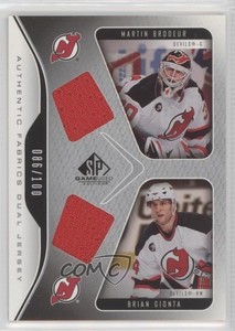 2006 SP Game Used Edition Authentic Fabrics Dual Brian Gionta Martin Brodeur HOF