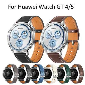 Correa de reloj de cuero Geniune de liberación rápida de 22 mm para Huawei Watch GT 4 5 46 mm - Imagen 1 de 30