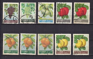 Libanon Früchte und Zitrusfrüchte ein Lot von 10 Marken /TE4872 - Bild 1 von 1