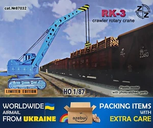 RK-3 Crawler Gru Rotativa Crawler Scala 1/87 Kit Modellismo Plastica ZZ Modello 87032 - Foto 1 di 12