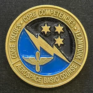 Moneda de desafío original vintage de la USAF de curso básico aeroespacial - Imagen 1 de 2
