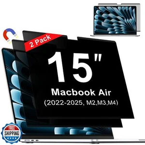 ZOEGAA Magnetic Privacy Screen for Macbook Air 15 Inch (2023-2025, M2, M3, M4 - Photo 1/5