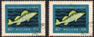 Polonia 1958 SG1051 x 2 40g Pesce FU - Foto 1 di 1