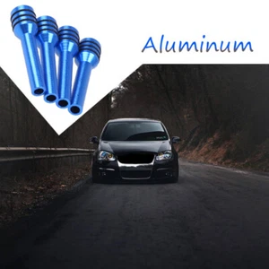 Blue Universal Car Interior Door Lock Knobs Aluminum Handle Pull Pin Trim Cover - Picture 1 of 7